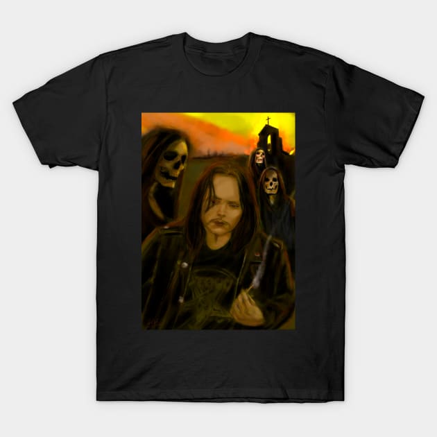 Mayhem Euronymous T-Shirt by Alan Frost artwork